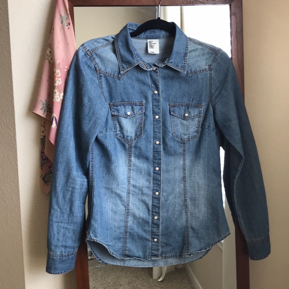 Denim button up